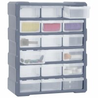 vidaXL Multi-Schubladen-Organizer 18 Schubladen 38x16x47 cm