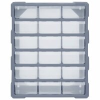 vidaXL Multi-Schubladen-Organizer 18 Schubladen 38x16x47 cm