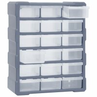 vidaXL Multi-Schubladen-Organizer 18 Schubladen 38x16x47 cm