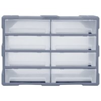 vidaXL Multi-Schubladen-Organizer 8 gro&szlig;e Schubladen 52x16x37 cm