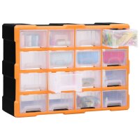 vidaXL Multi-Schubladen-Organizer 16 Schubladen 52x16x37 cm