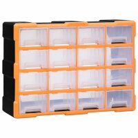 vidaXL Multi-Schubladen-Organizer 16 Schubladen 52x16x37 cm