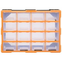 vidaXL Multi-Schubladen-Organizer 16 Schubladen 52x16x37 cm