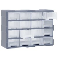 vidaXL Multi-Schubladen-Organizer 16 Schubladen 52x16x37 cm