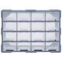 vidaXL Multi-Schubladen-Organizer 16 Schubladen 52x16x37 cm