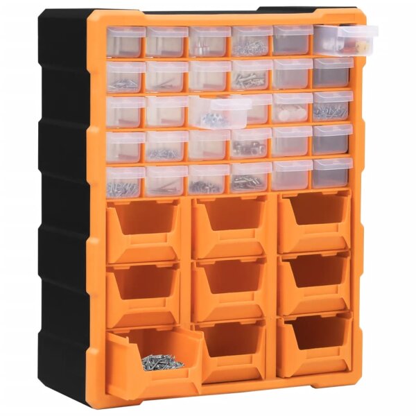 vidaXL Multi-Schubladen-Organizer mit 39 Schubladen 38x16x47 cm