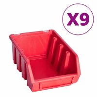 vidaXL 103tlg. Beh&auml;lter-Set f&uuml;r Kleinteile mit Wandplatten Rot Schwarz