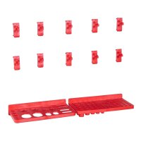 vidaXL 103tlg. Beh&auml;lter-Set f&uuml;r Kleinteile mit Wandplatten Rot Schwarz