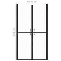 vidaXL Duscht&uuml;r Klar ESG (68-71)x190 cm