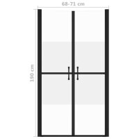 vidaXL Duscht&uuml;r Halb Matt ESG (68-71)x190 cm