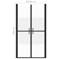 vidaXL Duscht&uuml;r Halb Matt ESG (83-86)x190 cm