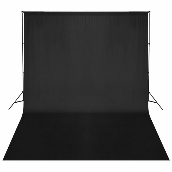 vidaXL Fotohintergrund-System 500 x 300 cm Schwarz