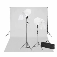 vidaXL Fotostudio-Set mit Weißem Hintergrund...