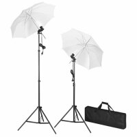 vidaXL Fotostudio-Set mit Wei&szlig;em Hintergrund 600&times;300 cm &amp; Leuchten