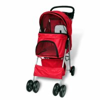 vidaXL Hundewagen Hundebuggy Rot