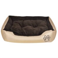 vidaXL Warmes Hundebett mit Polsterkissen XL