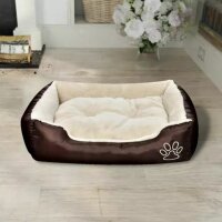 vidaXL Warmes Hundebett mit Polsterkissen M