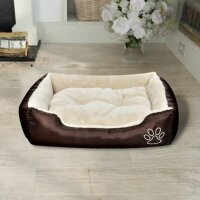 vidaXL Warmes Hundebett mit Polsterkissen L