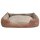 WOWONA Hundebett mit Kissen PU Kunstleder Gr??e XL Beige