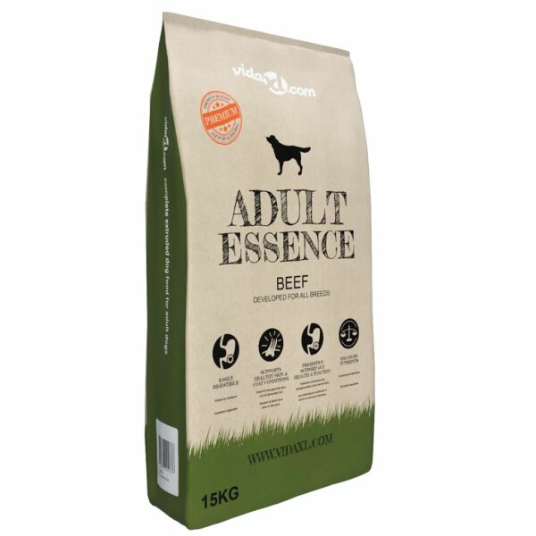 vidaXL Premium-Trockenhundefutter Adult Essence Beef 15 kg