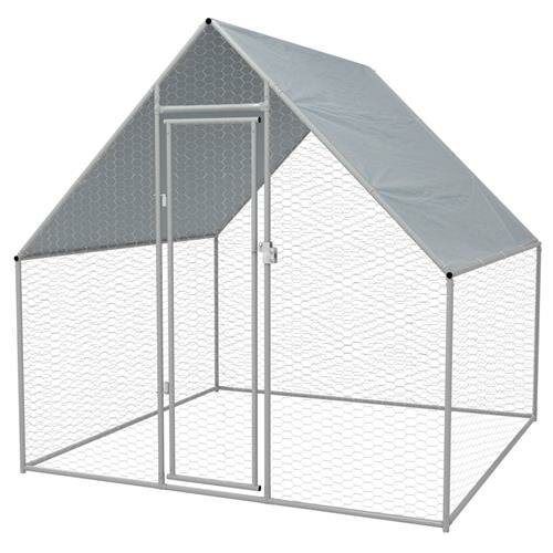 vidaXL Outdoor-H&uuml;hnerk&auml;fig 2x2x1,92 m Verzinkter Stahl