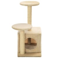 vidaXL Katzen-Kratzbaum Sisal 60 cm Beige