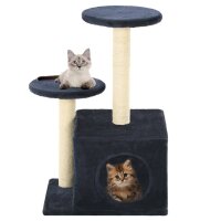 vidaXL Katzen-Kratzbaum Sisal 60 cm Dunkelblau