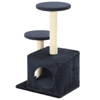 vidaXL Katzen-Kratzbaum Sisal 60 cm Dunkelblau