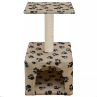 vidaXL Katzen-Kratzbaum Sisal 55 cm Beige Pfoten-Aufdruck