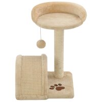 vidaXL Katzen-Kratzbaum Sisal 40 cm Beige und Braun