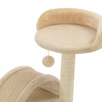 vidaXL Katzen-Kratzbaum Sisal 40 cm Beige und Braun