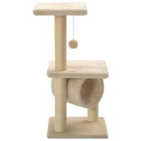 vidaXL Katzen-Kratzbaum Sisal 65 cm Beige