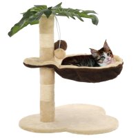 vidaXL Katzen-Kratzbaum mit Sisal-Kratzstange 50 cm Beige...