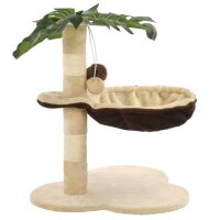 vidaXL Katzen-Kratzbaum mit Sisal-Kratzstange 50 cm Beige...