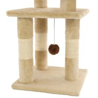 vidaXL Katzen-Kratzbaum mit Sisal-Kratzs&auml;ulen 65 cm Beige