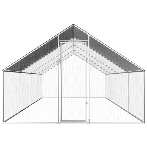 vidaXL Outdoor-H&uuml;hnerk&auml;fig 2,75x8x1,92 m Verzinkter Stahl