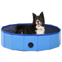 vidaXL Hundepool Faltbar Blau 80 x 20 cm PVC