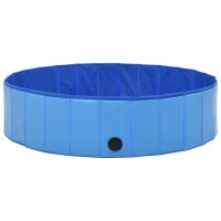 vidaXL Hundepool Faltbar Blau 120 x 30 cm PVC