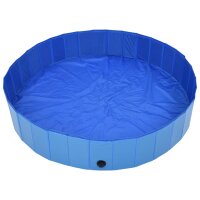 vidaXL Hundepool Faltbar Blau 160 x 30 cm PVC