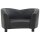 vidaXL Hundesofa Schwarz 67x41x39 cm Kunstleder