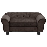 vidaXL Hundesofa Braun 72x45x30 cm Pl&uuml;sch