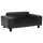 WOWONA Hundesofa Schwarz 81x43x31 cm Pl&uuml;sch und Kunstleder