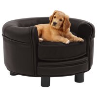 vidaXL Hundesofa Braun 48x48x32 cm Plüsch und...