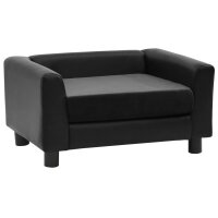 vidaXL Hundesofa Schwarz 60x43x30 cm Plüsch und...