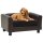 vidaXL Hundesofa Braun 60x43x30 cm Pl&uuml;sch und Kunstleder