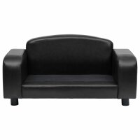 vidaXL Hundesofa Schwarz 80x50x40 cm Kunstleder