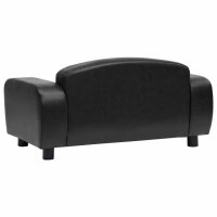 vidaXL Hundesofa Schwarz 80x50x40 cm Kunstleder