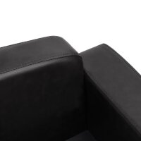 vidaXL Hundesofa Schwarz 80x50x40 cm Kunstleder