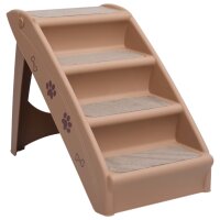 vidaXL Hundetreppe Klappbar Braun 62x40x49,5 cm