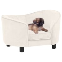 WOWONA Hundesofa Creme 69x49x40 cm Pl?sch